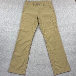 Eddie Bauer Tech Pants Mens 33x32 FITS 33x31 Beige Straight Hiking Lightweight